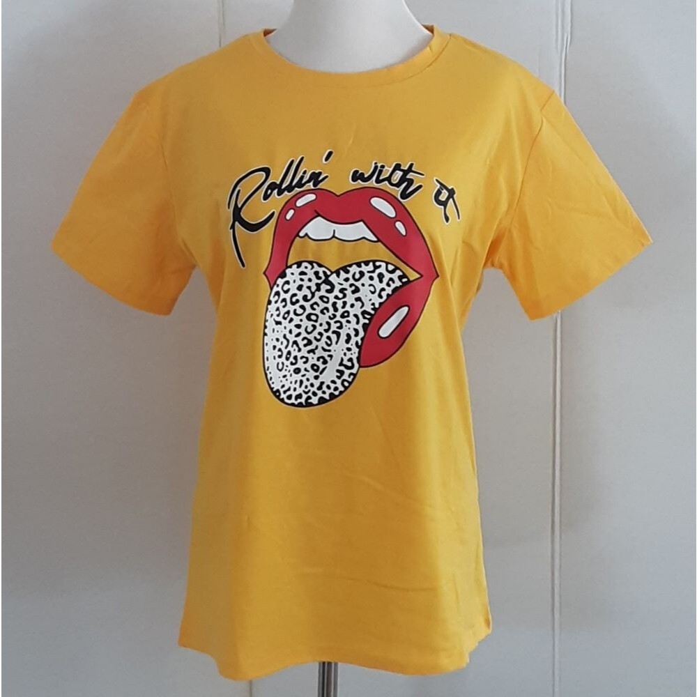 The Rolling Stones Hot Lips Logo Vintage 70's shirt White Legendary Rock Band